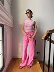 Pembe Tensel Rahat Pantolon