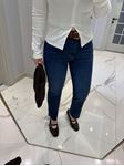ZR Koyu Mavi Kesik Paça Boyfit Jean