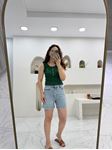 Kar Yıkama Denim Şort