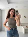 Haki Gold Tokalı Bra-Free Atlet