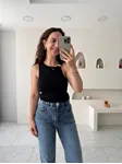 Siyah Gold Tokalı Bra-Free Atlet