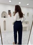 M.D. Beyaz Kemik Düğmeli Lyocell Kumaş Basic Hırka